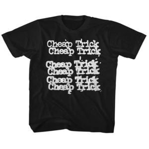 Cheap Trick Stacked Logo Black Childrens T-Shirt